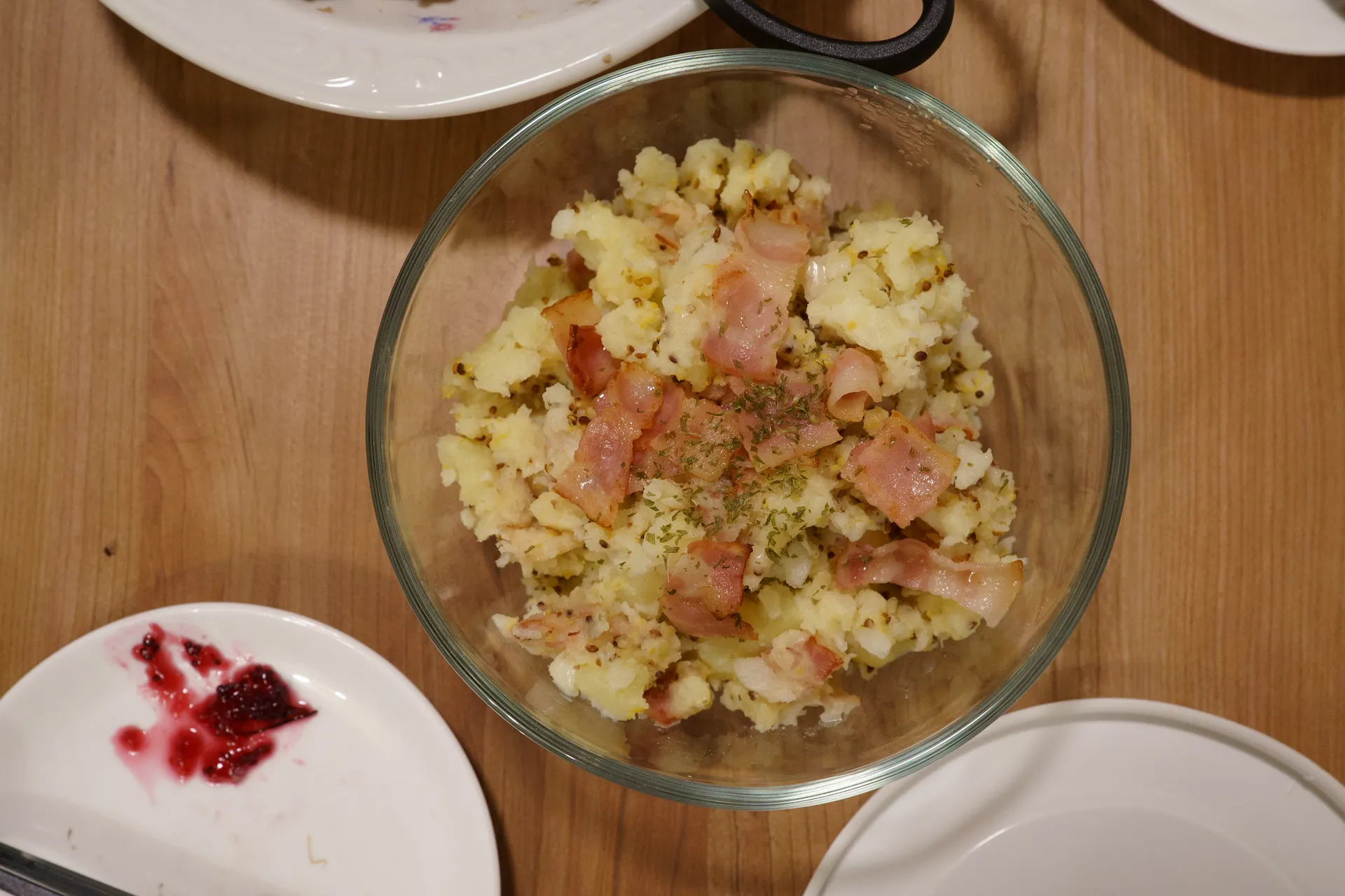 ポテトサラダを作っていただいた。おしゃれ