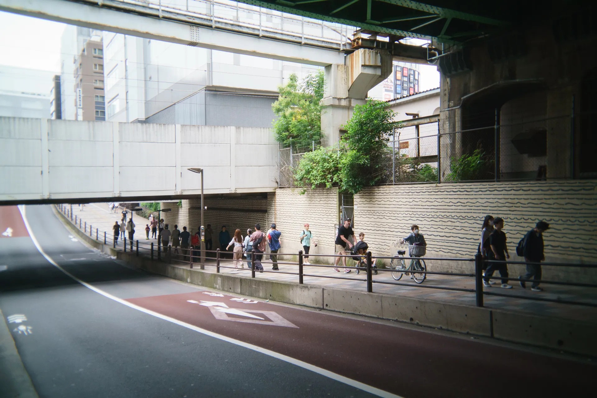 高架下の光がきれいだった