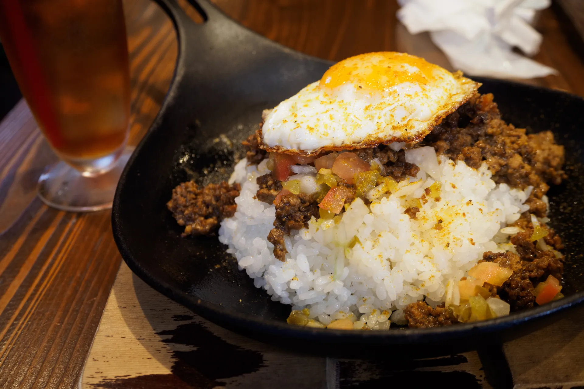 鉄板キーマカレー